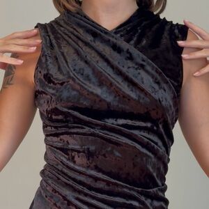 Black velvet blouse WHBM